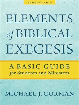 cover image of Elements of Biblical Exegesis